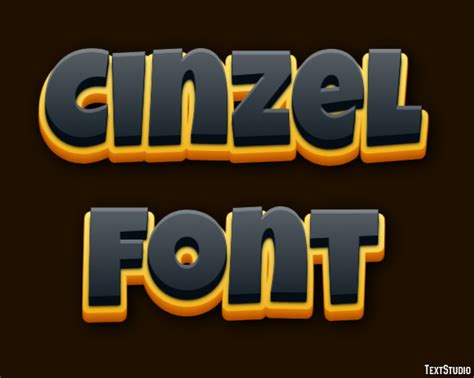 Cinzel Font Text Effect and Logo Design Font