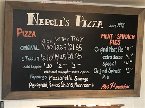 Menu at Napoli's Pizza pizzeria, Haverhill