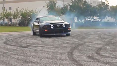 Mustang DRIFTING DOING DONUTS! *Nearly Hits Camera Man...* - YouTube