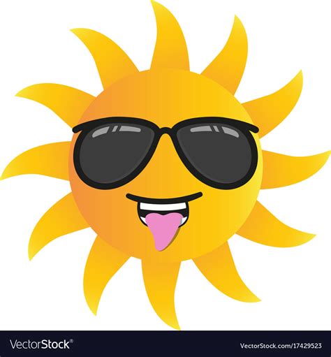 Cartoon Sun With Sunglasses