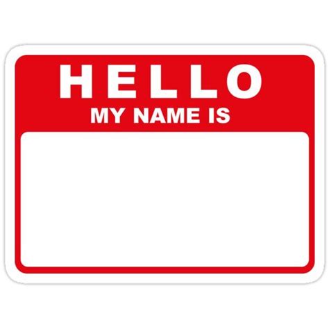 "Hello My Name Is (red)" Sticker for Sale by conform | Sticker graffiti ...