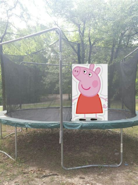 Peppa what are you doing on my trampoline | Trampoline, Peppa pig, Peppa