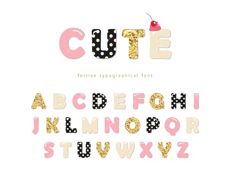 Cute Girly Fonts Alphabet