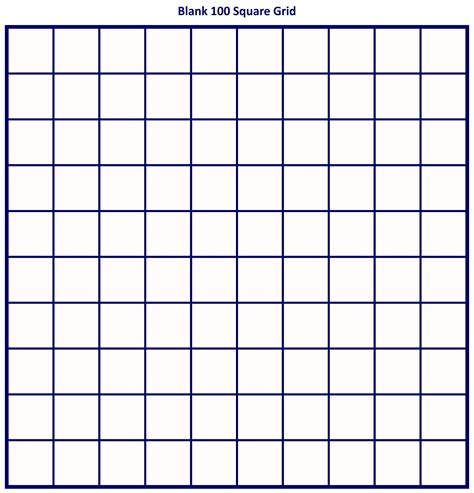 100 Square Grid - 10 Free PDF Printables | Printablee