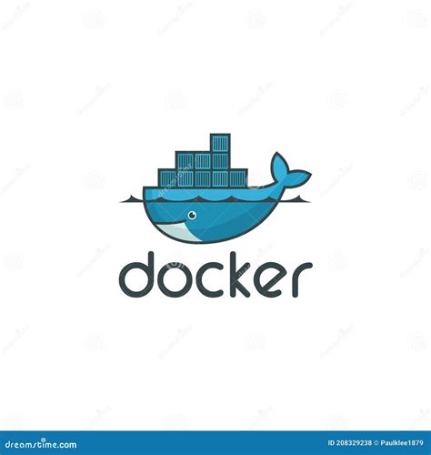 Docker Logo Editorial Illustrative on White Background Editorial Stock ...