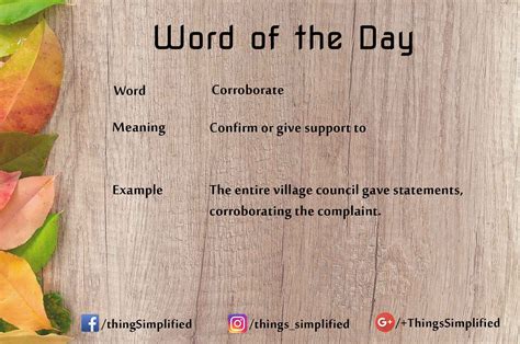 Word of the day. #ThingsSimplified #english #vocabulary #learning # ...