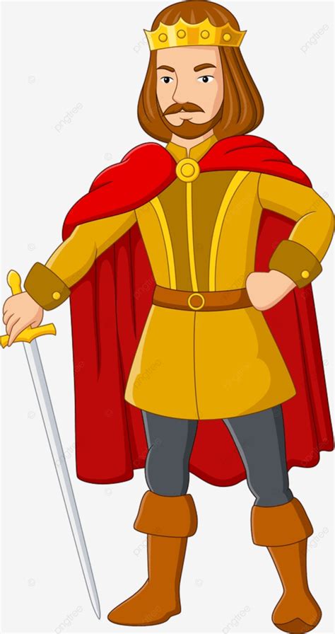 King Sword Vector Design Images, Cartoon King Holding A Sword, Costume ...