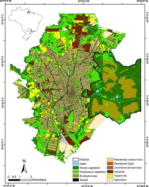 Land use/land cover map of Rio Claro municipality (São Paulo, Brazil ...