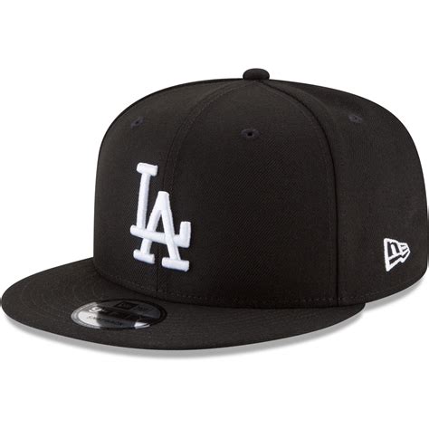 Los Angeles Dodgers New Era Black & White 9FIFTY Snapback Hat - Black ...