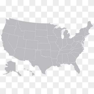 United States Map Gray