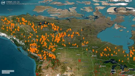 Extent of Canadian Wildfires Revealed in NASA Map - Verve times