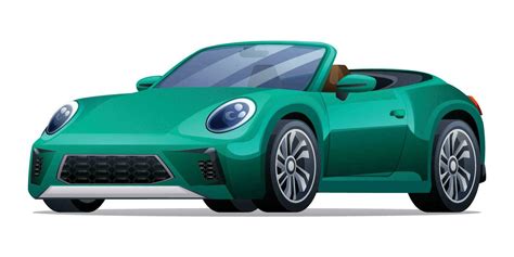 Car vector illustration. Convertible car isolated on white background ...