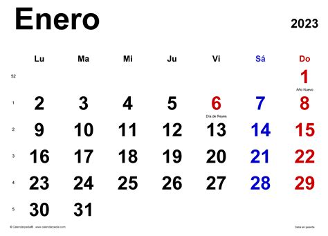 Enero De 2023 Calendario Gratis Calendario Enero | Images and Photos finder