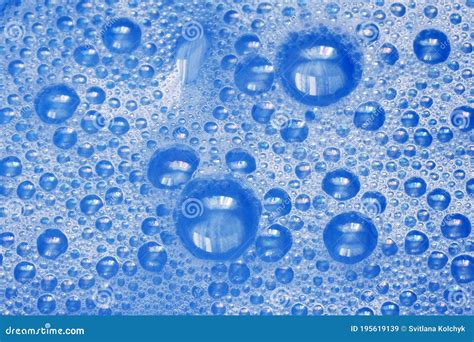 Blue Water with Foam Bubbles Background, Foam Bubble Dishwashing Liquid ...