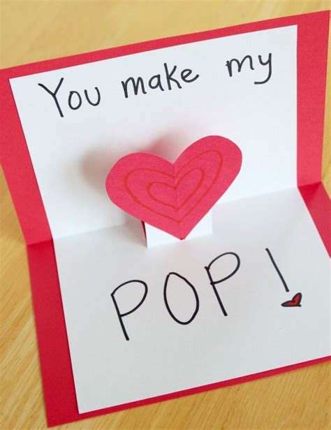 Pop up cards for Kids Valentine Crafts For Kids, Homemade Valentines ...