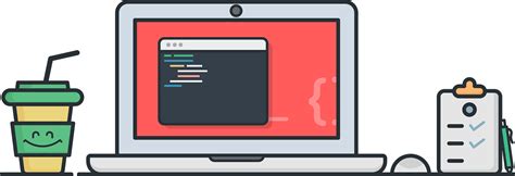 Premium Vector | Coding programmer workspace with cactus, coffee - Clip ...