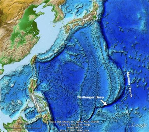 Mariana Trench Map