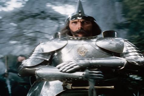 Myndcruzer: Nigel terry,King Arthur ,in silver armour ,excalibur