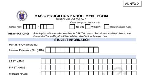 Enrollment Form 2023 - Printable Forms Free Online