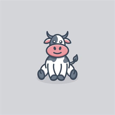 Cute Cow Logo 20552570 Vector Art at Vecteezy