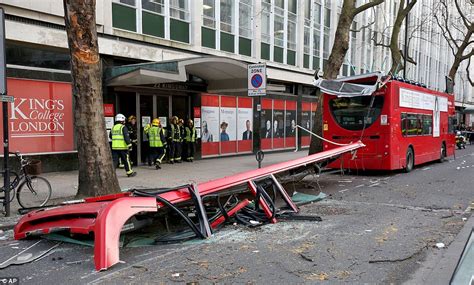 Five injured after London bus gets its roof ripped off by a TREE in ...