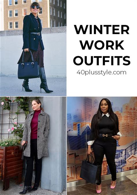 Winter work outfits - what to wear to work in winter - 40+style