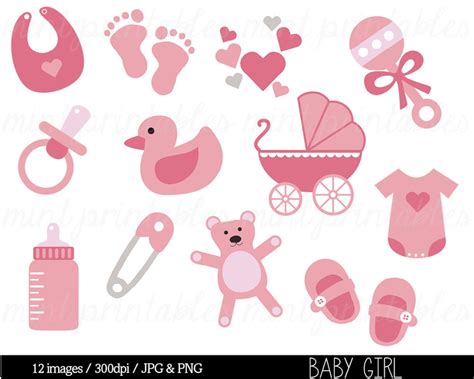 Baby Shower Clipart, Baby Clipart, Baby Girl Clip Art, Pregnant Clipart ...