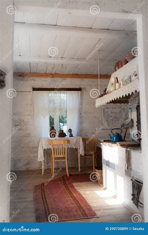 Old Village House, Interior. Stock Image - Image of rustic, podlasie ...