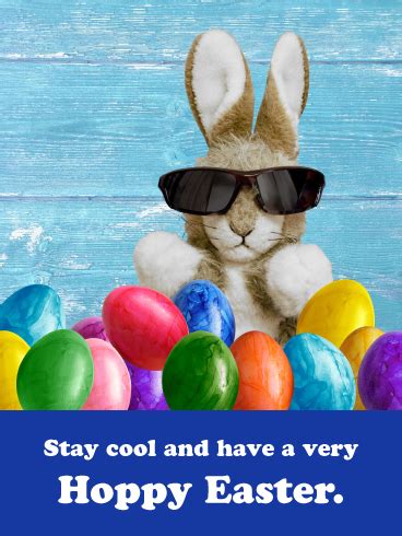 Cool Bunny- Funny Happy Easter Card for Boys | Birthday & Greeting ...