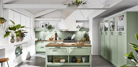 AV 6055 Pastel Green Kitchen | DomoStone