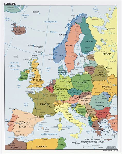 Europe Map Countries And Capitals