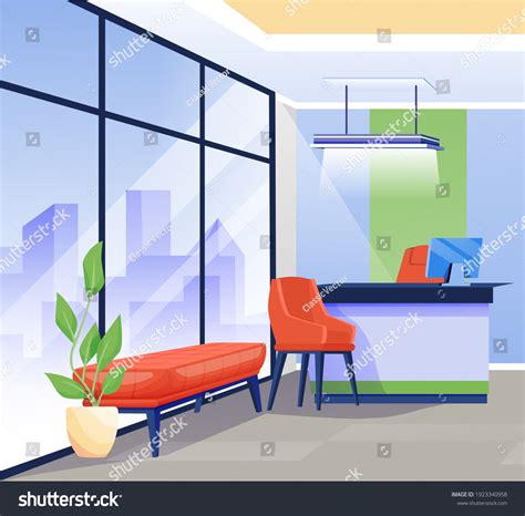 Bank Office Interior Background Scene Finance 库存矢量图（免版税）1923340958 ...