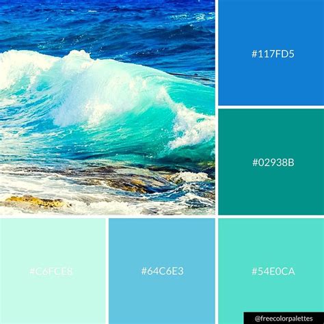 Color Palette Color Of Ocean Blue Paint Color Palettes Aqua | The Best ...