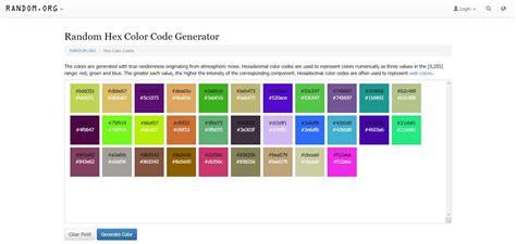 Color code generator - lomijet