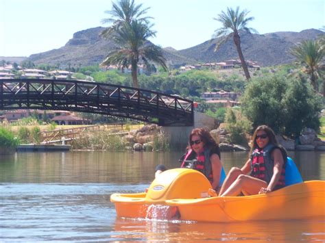 What will the day bring...: Lake Las Vegas Paddle Boats and beach