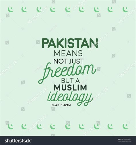 Pakistan Independence Day Quotation Stock Vector (Royalty Free ...