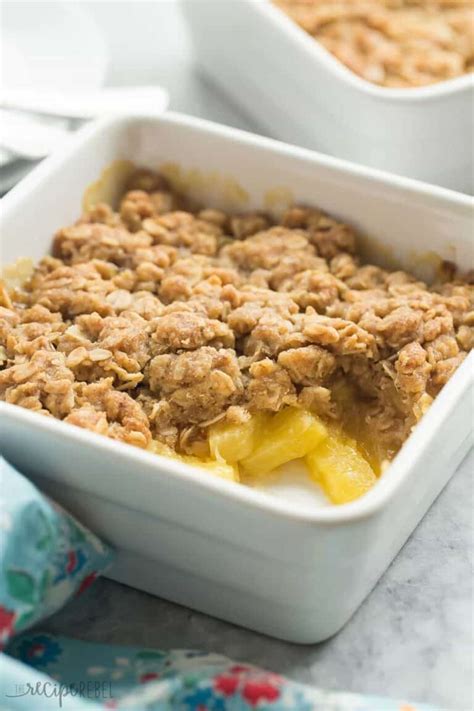 Pineapple Crisp Recipe - made with fresh pineapple!