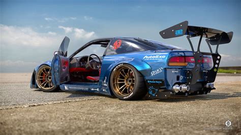 Rocket Bunny 240SX Blue Drift Car