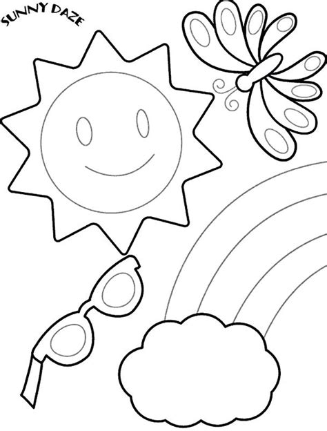 Sunny Day Coloring Pages at GetDrawings | Free download