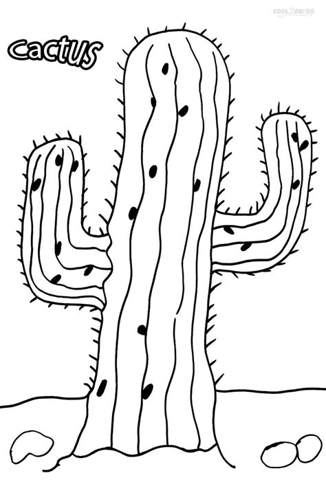 Printable Cactus Coloring Pages For Kids