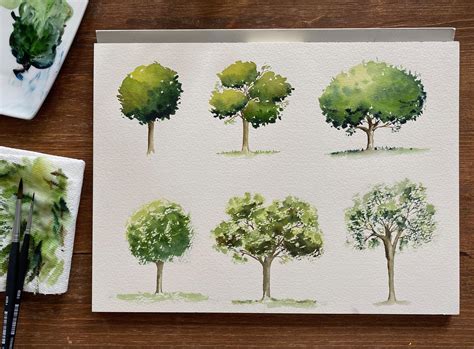 Watercolor Trees Techniques