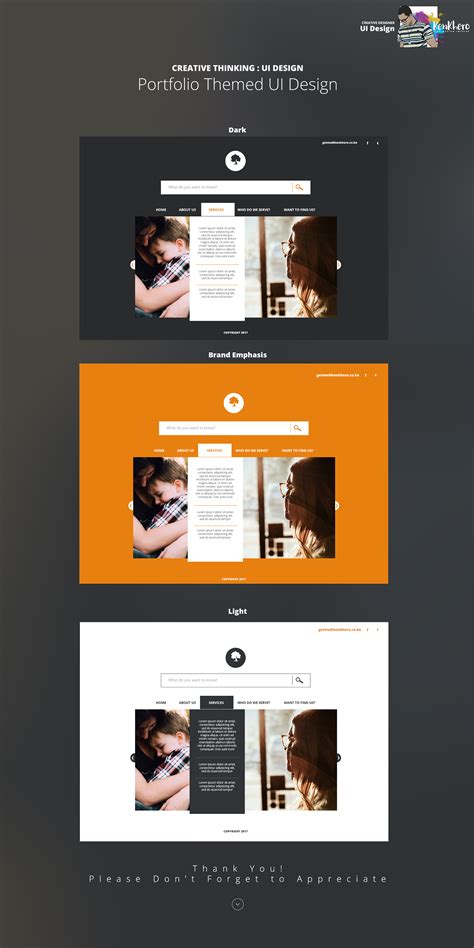 Creative Thinking : Portfolio Themed UI Design on Behance