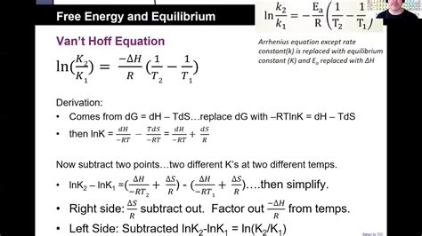 L49a Ch16 Van't Hoff Equation - YouTube