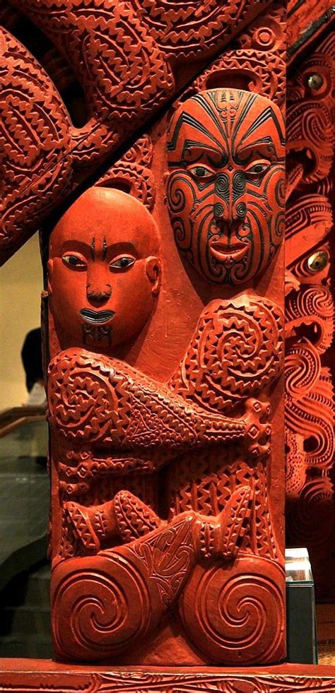 Maori Carving belonging to a Wharenui, NZ | Maori art, Māori culture ...