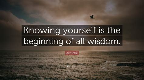 Aristotle Quote: “Knowing yourself is the beginning of all wisdom.”