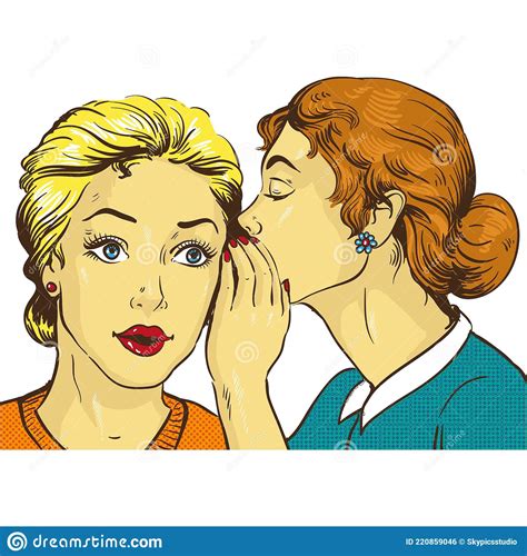 Woman Friend Gossip Pop Art Comic Cartoon Vector Icon Stock Vector ...