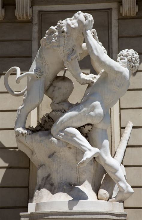 Vienna - Statue Of Heracles And Nemean Lion In Yard Of Hofburg Stock ...