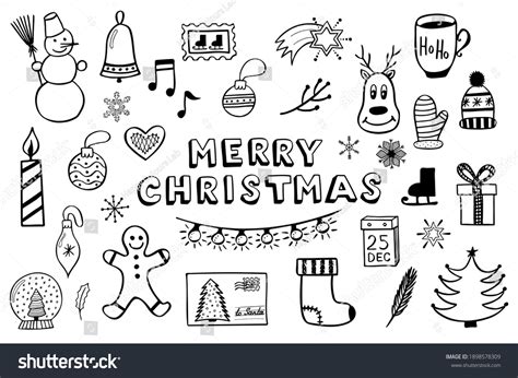 14,500 Christmas Clipart Black White Royalty-Free Photos and Stock ...