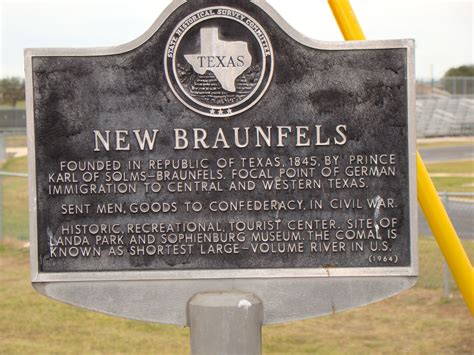 New Braufnels Texas historical marker | New braunfels, Braunfels, Texas