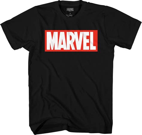 MARVEL Men's Comics Simple Classic Logo T-Shirt: Amazon.co.uk: Clothing